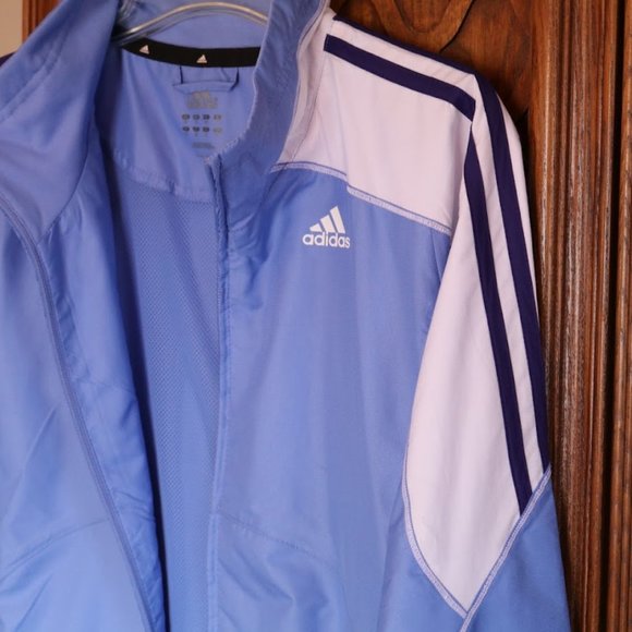 Adidas Essential 3-Stripe Windbreaker Track Jacket Style #P52640 Blue - Size S - Picture 9 of 16